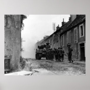 Póster Canadiense Fusiliers en la Segunda Guerra Mundial