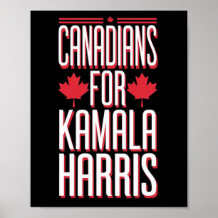 Póster Canadienses por Kamala Harris Pro America Eleccion