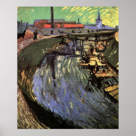 Póster Canal con mujeres lavadas por Vincent van Gogh