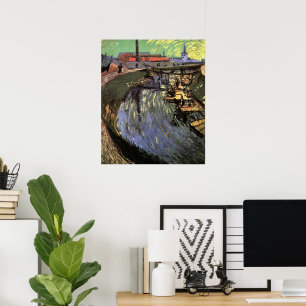 Póster Canal con mujeres lavando por Vincent van Gogh