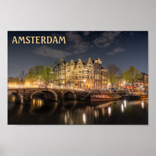 Póster Canal de Amsterdam