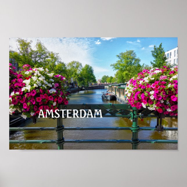 Póster Canal de Amsterdam (Frente)