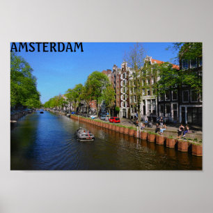 Póster Canal de Amsterdam