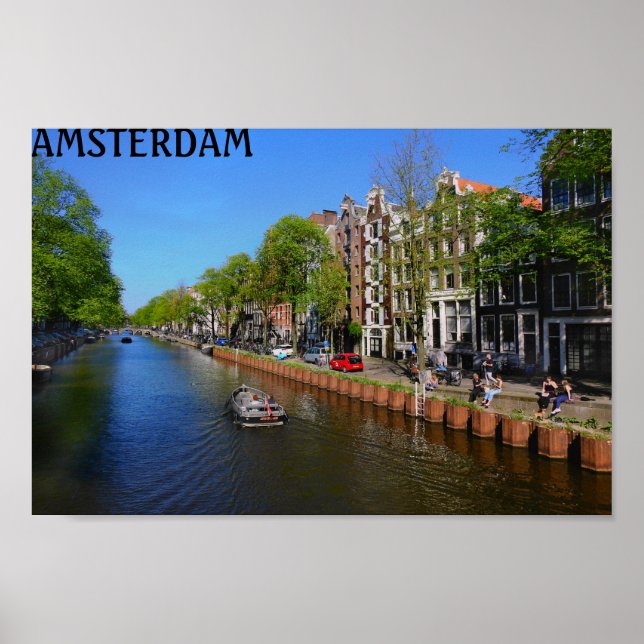 Póster Canal de Amsterdam (Frente)