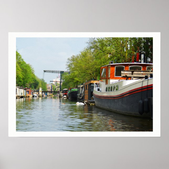 Póster Canal de Amsterdam (Frente)