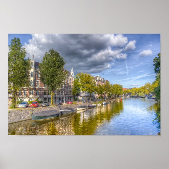 Póster Canal de Amsterdam (Frente)