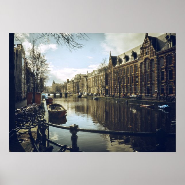 Póster Canal de Amsterdam (Frente)