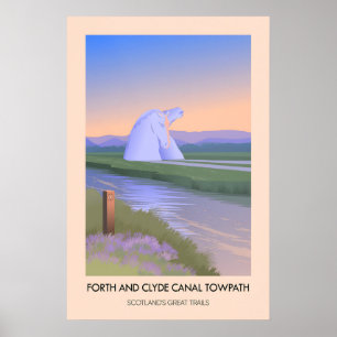 Póster Canal de Forth y Clyde Scotlands Great Camino de S