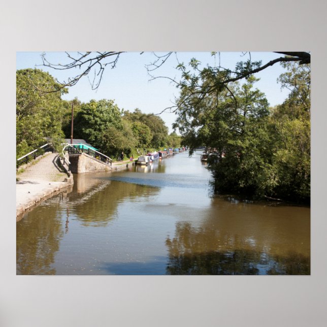 Póster Canal de Macclesfield Superior Poynton Cheshire (Frente)