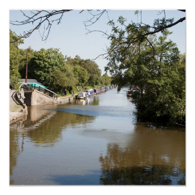 Póster Canal de Macclesfield Superior Poynton Cheshire (Anverso)