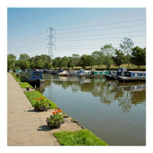 Póster Canal de Macclesfield Superior Poynton Cheshire