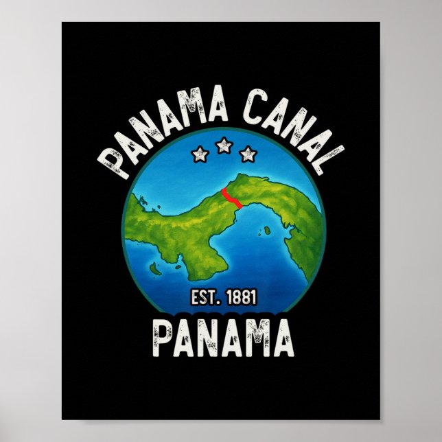 Póster Canal de Panamá Est.1881  (Frente)