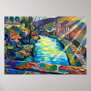 Póster Canal de Rochdale Sowerby Bridge
