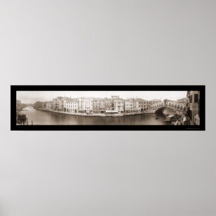 Póster Canal de Venecia Italia Foto 1909