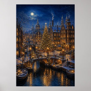 Póster Canal de Yuletime IV - Plaza del árbol de Navidad