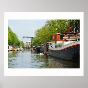 Póster Canal en Ámsterdam