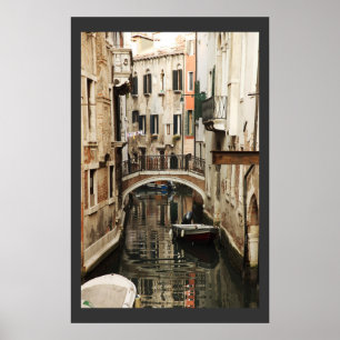 Póster Canal en el poster de Venecia