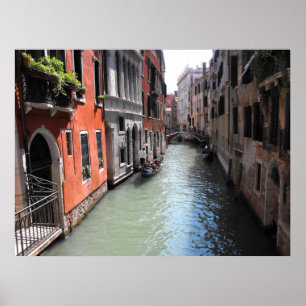 Póster Canal en Venecia en Italia
