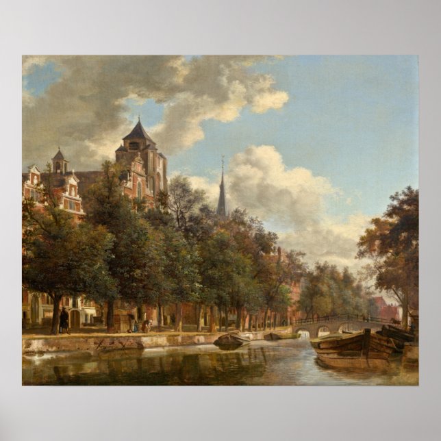 Póster Canal holandés - Jan van der Heyden Poster Bella A (Frente)