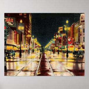 Póster "Canal Street" Nueva Orleans