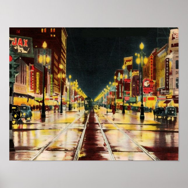 Póster "Canal Street" Nueva Orleans (Frente)