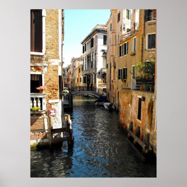 Póster Canal tranquilo en Venecia, Italia (Frente)