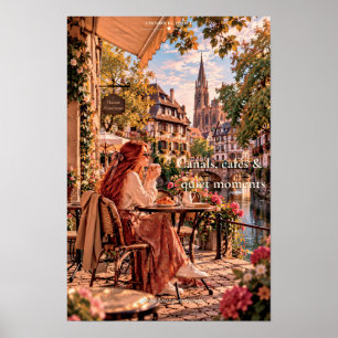 Póster Canales Cafés Momentos Tranquilos Estrasburgo Fran