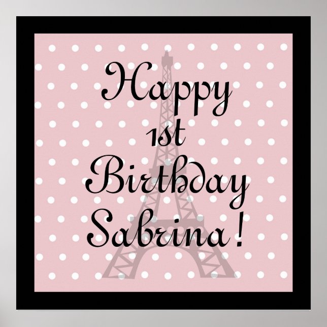 Póster Canales de Poster rosado en París (Frente)