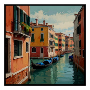Póster Canales de Venecia