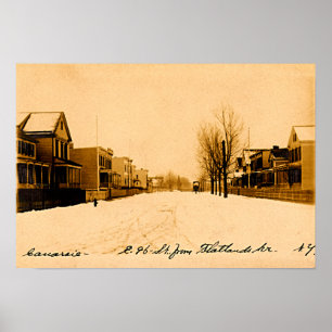 Póster Canarsie Brooklyn New York City Flatlands Ave 1910