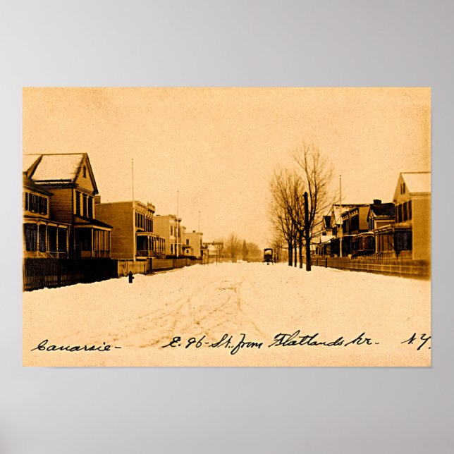 Póster Canarsie Brooklyn New York City Flatlands Ave 1910 (Frente)