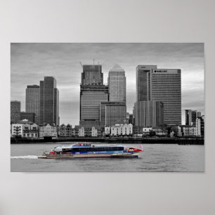 Póster Canary Wharf London Docklands Inglaterra Poster de