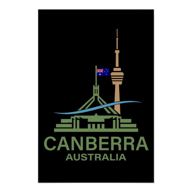 Póster Canberra Australia (Anverso)