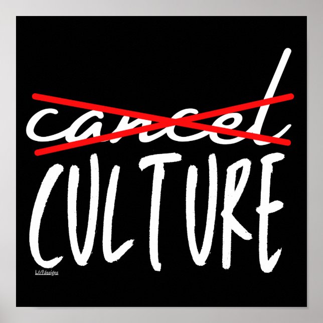 Póster CANCELAR LA CULTURA CANCELATORIA divertido sarcást (Frente)