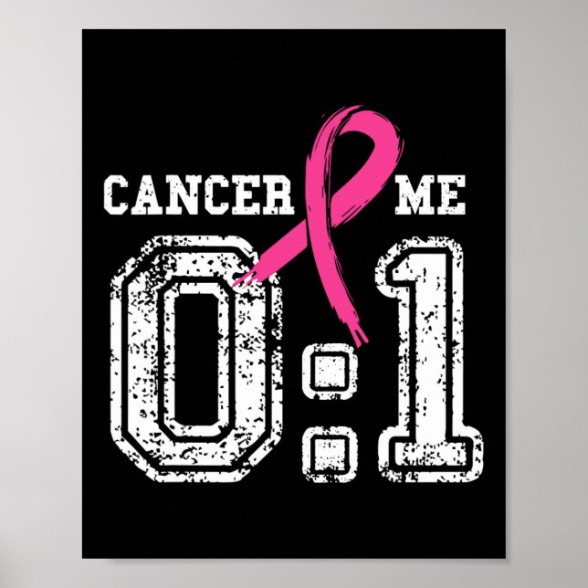Póster Cáncer 0 Me 1 Shirt Sensibilización sobre el Cánce (Frente)