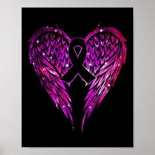 Póster Cáncer Ángel Alas Cáncer De Mama Y Viol Doméstico