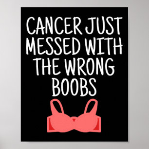 Póster Cáncer De Conciencia Sobre El Cáncer De Mama Enfre