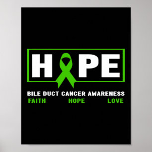 Póster Cáncer de conducto - Esperanza Conciencia del cánc