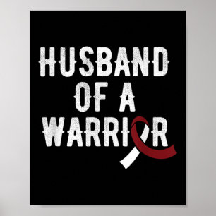 Póster Cáncer de cuello de cabeza Esposo de cinta de borg