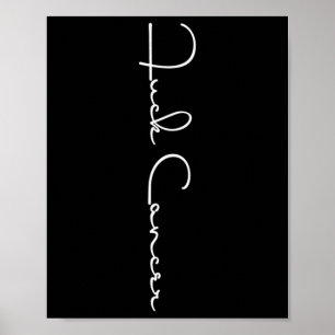 Póster Cáncer de Grasa Odiar Cáncer Tee Cáncer de Mama Aw