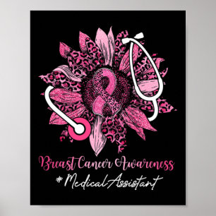 Póster Cáncer de mama A de la Cinta de Cáncer de Mama Aux