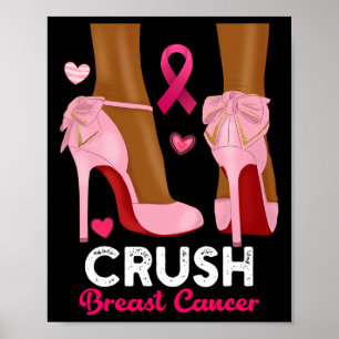 Póster Cáncer De Mama Aplastante En Octubre Usamos Negro