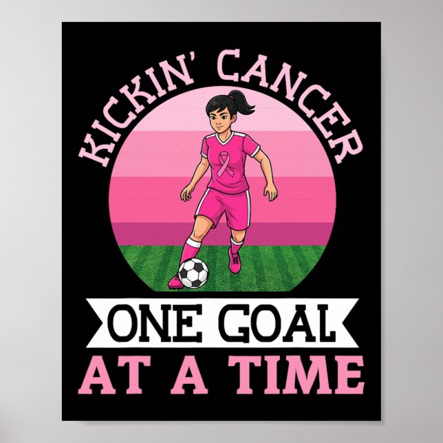 Póster Cáncer De Mama Con Un Gol A La Vez (Frente)