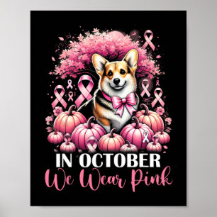 Póster Cáncer De Mama En Octubre Usamos Calabaza Rosa