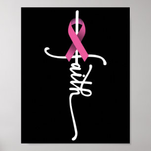 Póster Cáncer de Mama Fe Cáncer de Mama Apoyo a la Concie