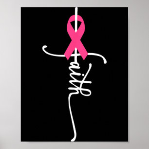 Póster Cáncer de Mama Fe Conciencia sobre el Cáncer de Ma