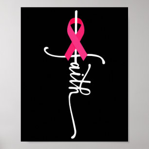 Póster Cáncer de Mama Fe Conciencia sobre el Cáncer de Ma