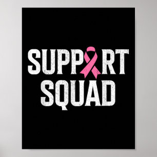 Póster Cáncer de Mama Guerrero Apoyo Escuadrón Cáncer de