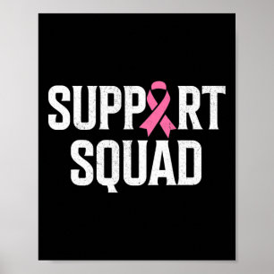 Póster Cáncer de Mama Guerrero Apoyo Escuadrón Cáncer de 