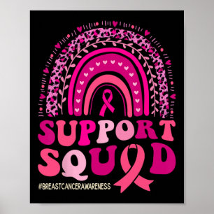 Póster Cáncer de Mama Guerrero Apoyo Escuadrón Cáncer de